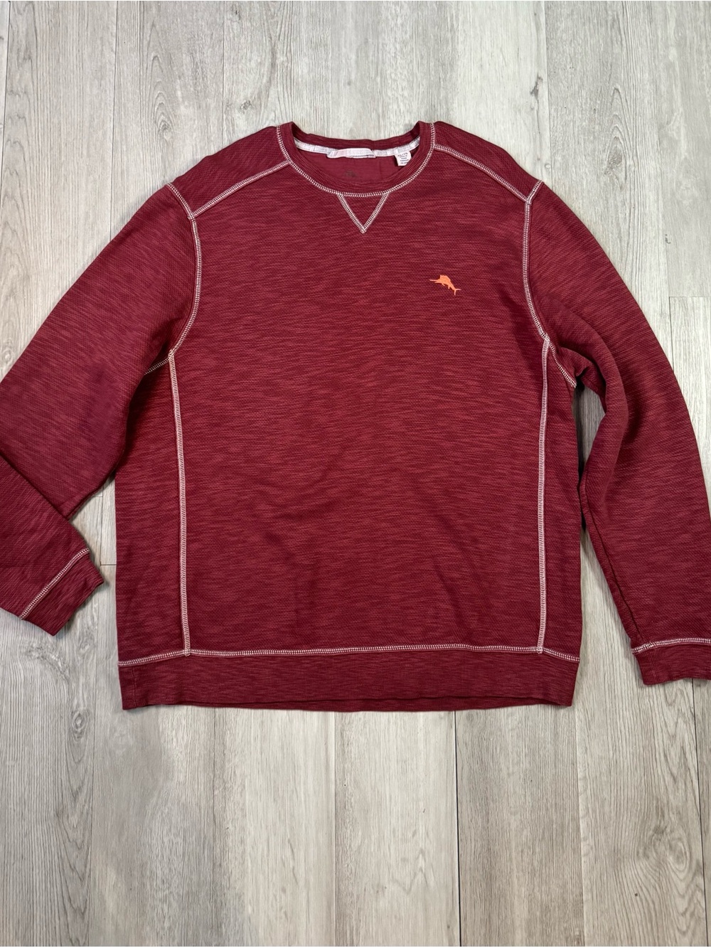 Tommy Bahama Men’s Tobago Bay Crew Red Long Sleeve Sweater Size XL